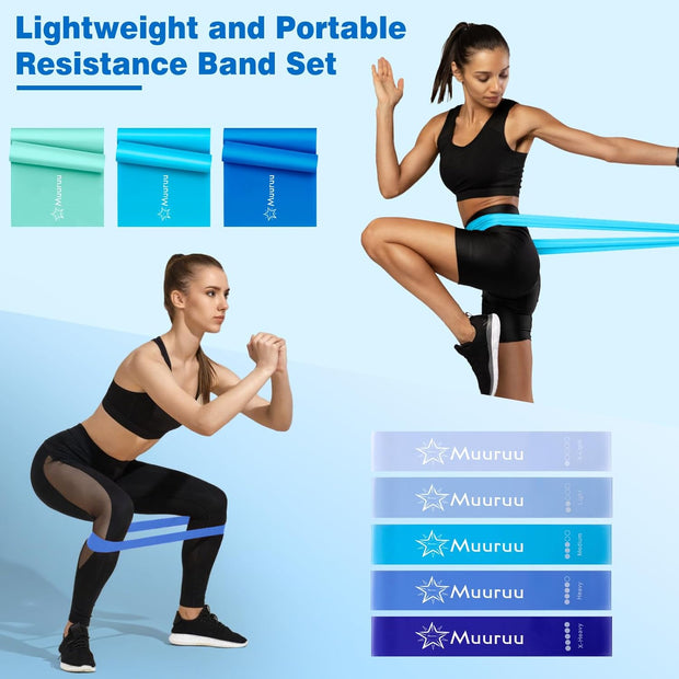 Pilates Ring Set, Pilates Essentials Kit for Home Workouts Women, Yoga Equipment Set with 14 Inch Magic Circle, 9.8” Ball, 5 Resistance Bands, 3 Long Stretch Bands, Core Sliders, Non-slip Socks