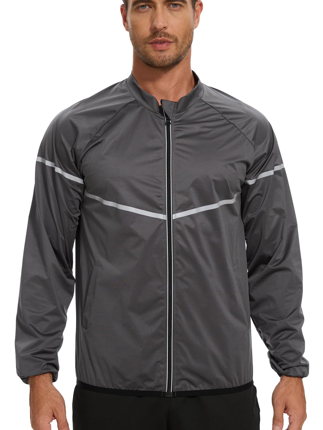 Sauna Suit for Men Sweat - Long Sleeve Shirt Jacket Workout Body Shaper Zipper Top Slimming Fitness Trainer Gym
