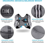 Weighted Vest Weight Vest for Men Women Kids Weights Included, Body Weight Vests Adjustable for Running, Training Workout, Jogging, Walking