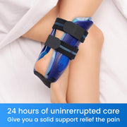 Velpeau Ankle Stabilizer Brace for Sprain, Ligament Injury (Grade 1 to 2), Tendonitis, Adjustable Stirrup Ankle Support Splint for Women and Men,Reversible Left & Right Foots,One Size(Foam Pads, Blue)