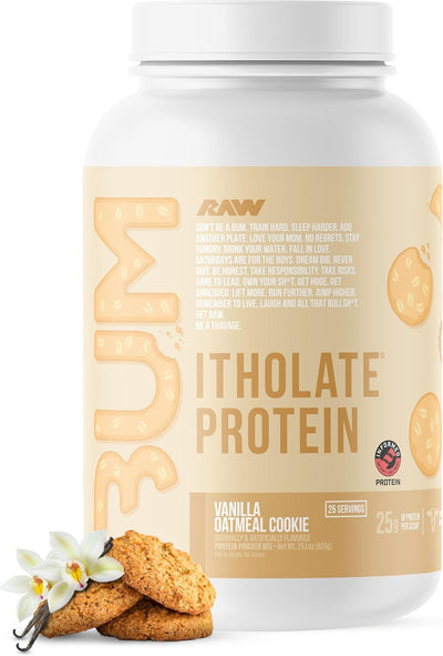 RAW Whey Isolate Protein Powder, Vanilla Oatmeal Cookie (CBUM Itholate Protein) - 100% Grass-Fed Sports Nutrition for Muscle Growth & Recovery - Low-Fat, Low Carb, Naturally Flavored - 25 Servings