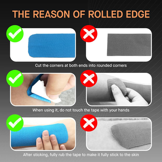 OK TAPE Kinesiology Tape, Regular Original Cotton Elastic Athletic Tape for Support and Recovery, Sports Tape, 2in×16.4ft Uncut Roll - Pink