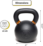 Kettlebell Kings Powder Coated Kettlebell Weights 5-90 LB | Workout Gym Equipment & Strength training sets for Women & Men | Durable Coating for Grip Strength, Rust Prevention