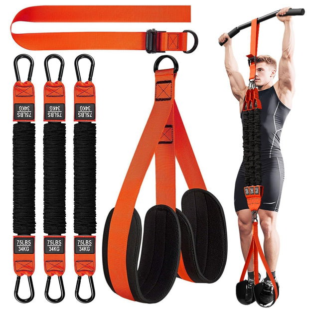 LEEKEY Resistance Bands, Exercise Bands with Handles,Pull Up Assist Bands - Band Set with Door Anchor - Bands for Working Out,Band for Men and Women Fitness Training, Physical Therapy,Home Workouts