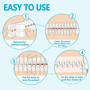 Sutures Butterfly Bandaids - 4 Pcs Laceration Closure Kit - Surgical Laceration Repair Without Sew - Quick Clot -Emergency Wound Closures Device (PU)