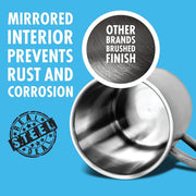 Stainless Steel Coffee Mugs – 15 oz Double Wall Stainless Steel Mugs with Handle, Metal Coffee Cups for Tea, Insulated Mug Set of 2 – BPA Free, Durable, Unbreakable Metal Coffee Mugs for Camping