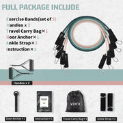 VEICK Resistance Bands, Exercise Bands, Workout Bands, Resistance Bands for Working Out with Handles for Men and Women, Exercising Bands for Fitness Weights Work Out at Home