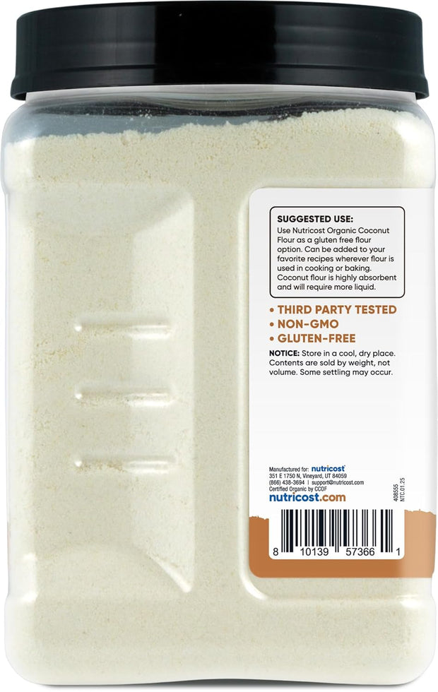 Nutricost Pantry Organic Coconut Flour (2 LB) - Gluten-Free, GMO-Free
