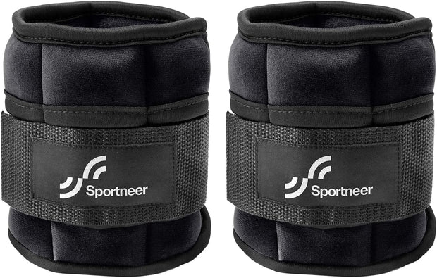 Sportneer Adjustable Ankle Weights 1 Pair 2 4 6 8 10 Lbs Leg Weight Straps for Women Men, Weighted Ankle Weights Set for Gym,Fitness, Workout,Walking, Jogging,1-5 lbs Each Ankle, 1 Pair 2-10 lbs
