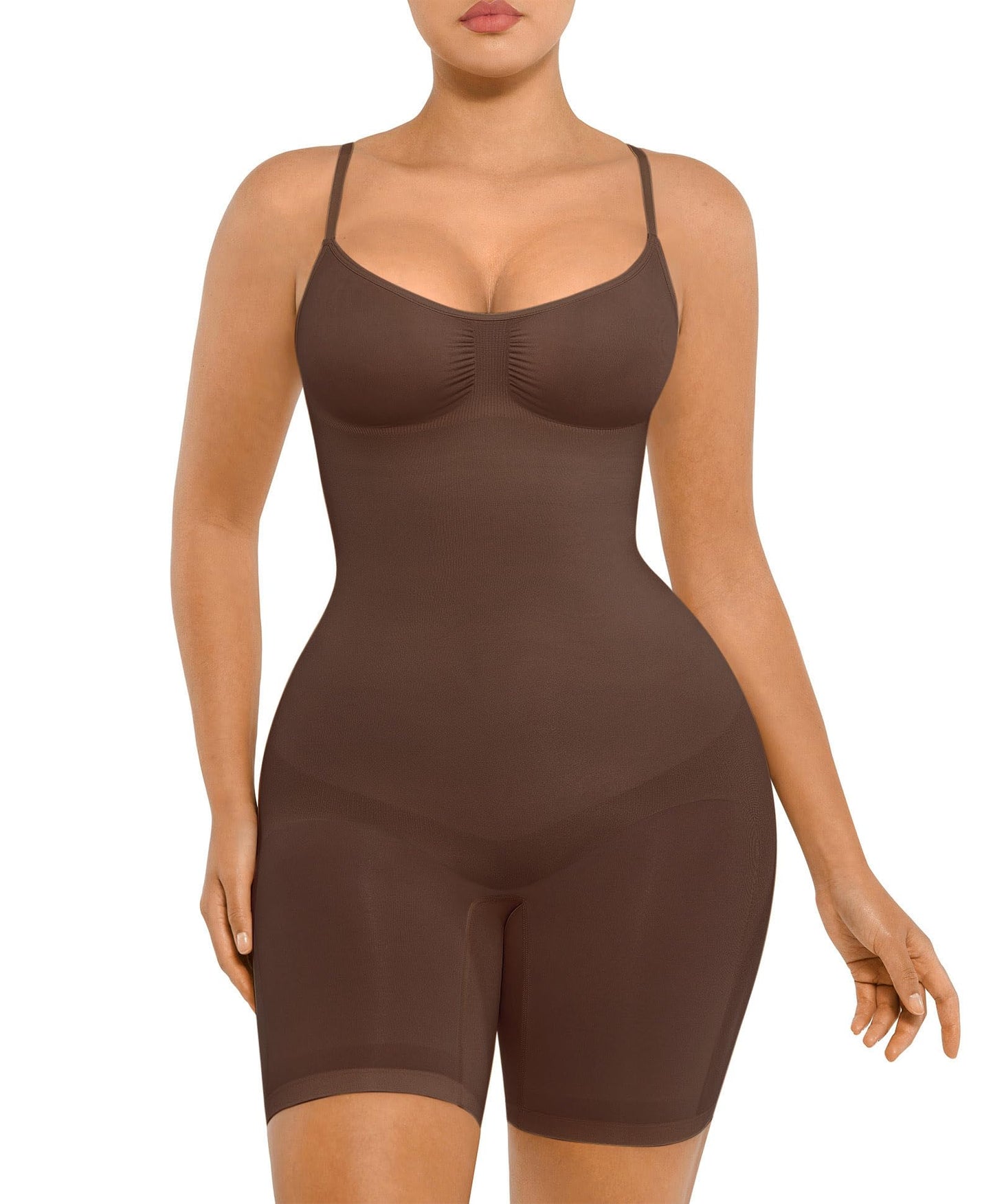 FeelinGirl Shapewear Bodysuit Tummy Control Seamless Sculpting Hip Enhancer Body Shaper for Women