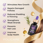 Thickening Hair Growth Serum Women & Men, Biotin Collagen & Rosemary Scalp Serum for Hair Density & Hydrating, Densifying Hair Serum Regrowth Oil for Hair Loss