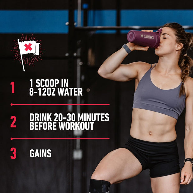 Xwerks Ignite Watermelon Pre Workout Powder, Natural Keto Pre Workout for Women and Men with Explosive Energy, Gluten Free Blend for Endurance and Stamina, 150mg Caffeine, 30 Servings