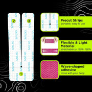 OK TAPE Precut Y-Shape Kinesiology Tape for Shoulder, Knee, Back, 10 Pcs, K Tape Strips, Provide Support & Relieve Discomfort, Water-Resistant Elastic Athletic Tape (3.5" x 10", Black)