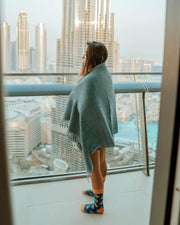 Teema Large Turkish Beach Towel - 100% Turkish Cotton - Sand Free - Fast Drying - Versatile and Multi-Use - The Waffle Weave (Ice)