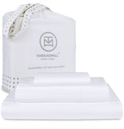 Threadmill 5-Star Hotel 500 Thread Count Best Bed Sheets, 100% Cotton Sheets Set for Queen Bed, Smoother Than Egyptian Cotton Claims, 4 Pc Set with Deep Pockets (Dark Grey)