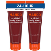 Mando Odor Shield Body Wash - 24 Hour Control - Removes Odor Better than Soap - SLS and Paraben Free, Skin Safe - 8.5 Ounce (Pro Sport)