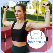 Poen Home Pilates Kit for Women Pilates Equipment Ring and Ball Set with Stretching Strap 8 Resistance Bands Non Slip Socks Gym Back Bags Exercise Equipment for Workout