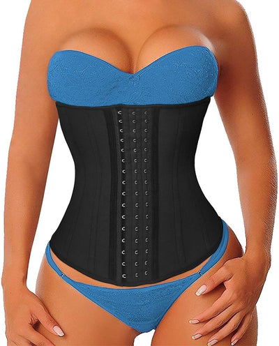 YIANNA Latex Long Torso Waist Trainer for Women Tummy Control Underbust Waist Cincher Corset Sport Girdle Body Shaper