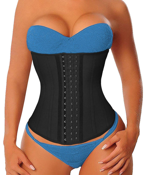 YIANNA Latex Long Torso Waist Trainer for Women Tummy Control Underbust Waist Cincher Corset Sport Girdle Body Shaper