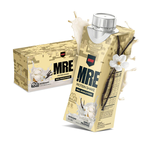 REDCON1 MRE Ready to Drink Protein Shakes, Blueberry Cobbler - Lactose + Whey Free RTD Protein Made with Real Whole Food Protein Blends - Keto-Friendly and Easy to Digest Nutritional Shake (12 Pack)