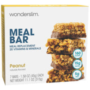WonderSlim Meal Replacement Protein Bar, Variety Pack, 15g Protein, 20 Vitamins & Minerals (7ct)