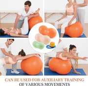 Jexine 3-Piece Anti-Burst Peanut Shape Ball Set - Exercise Yoga Balance Stability Ball for Kid Therapy, Pregnancy, and Home Gym, Includes 1 Pump, 3 Size Options