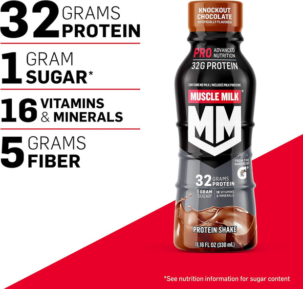 Muscle Milk Pro Series Shake, Cookies 'n Creme, 11.16 Fl Oz Bottles (Pack of 12)