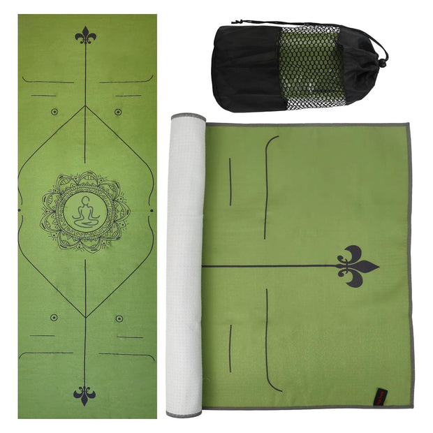 Yoga Towels, Non Slip Hot Yoga Mat Towel with Grip Dots,Super-Absorbent Soft Microfiber Yoga Blanket for Pilates, Fitness and Workout 72inch x 24inch