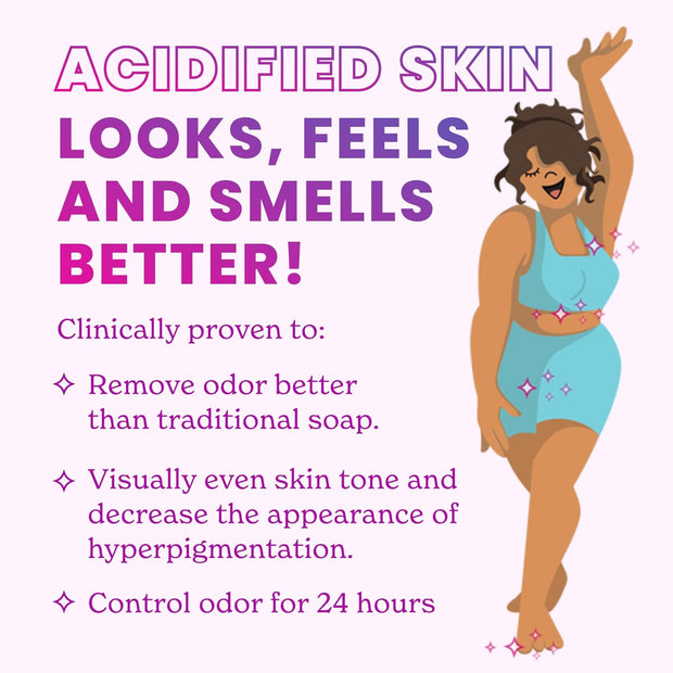 Lume Acidified Body Wash - 24 Hour Odor Control - Removes Odor Better than Soap - Moisturizing Formula - Formulated Without SLS or Parabens - OB/GYN Developed - 8.5 ounce (Clean Tangerine)