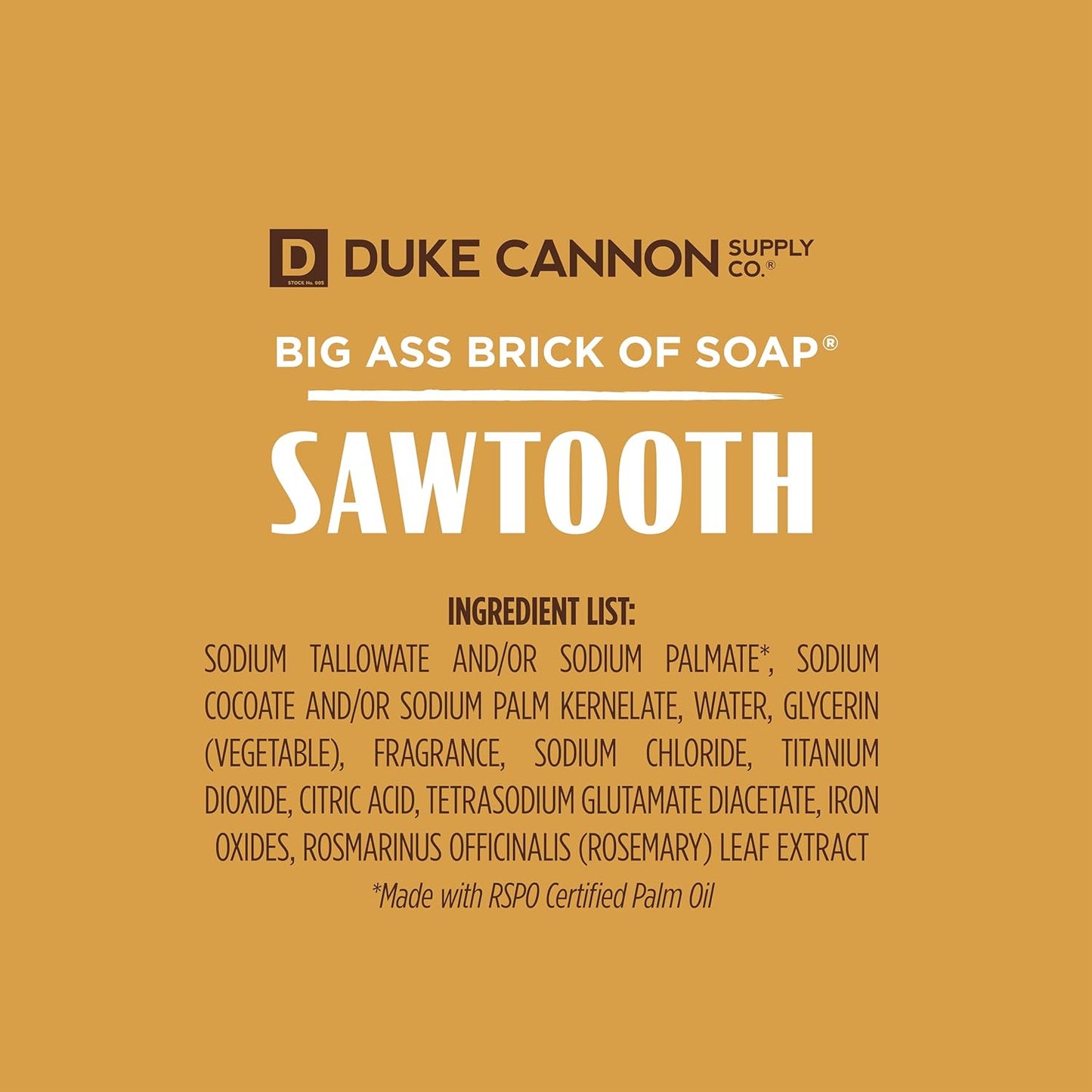 Duke Cannon Big Brick of Soap for Men - Sawtooth, Alpine Air and Cedarwood Scent, 10 oz (Pack of 3)