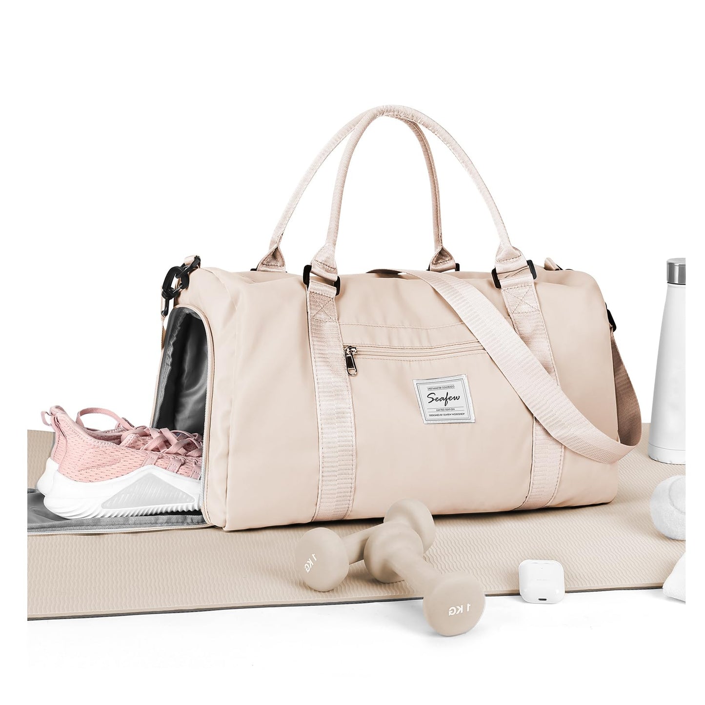 Gym Bag Womens,Travel Duffel Carry on Bag Sport Tote Bag Weekend Overnight Bag