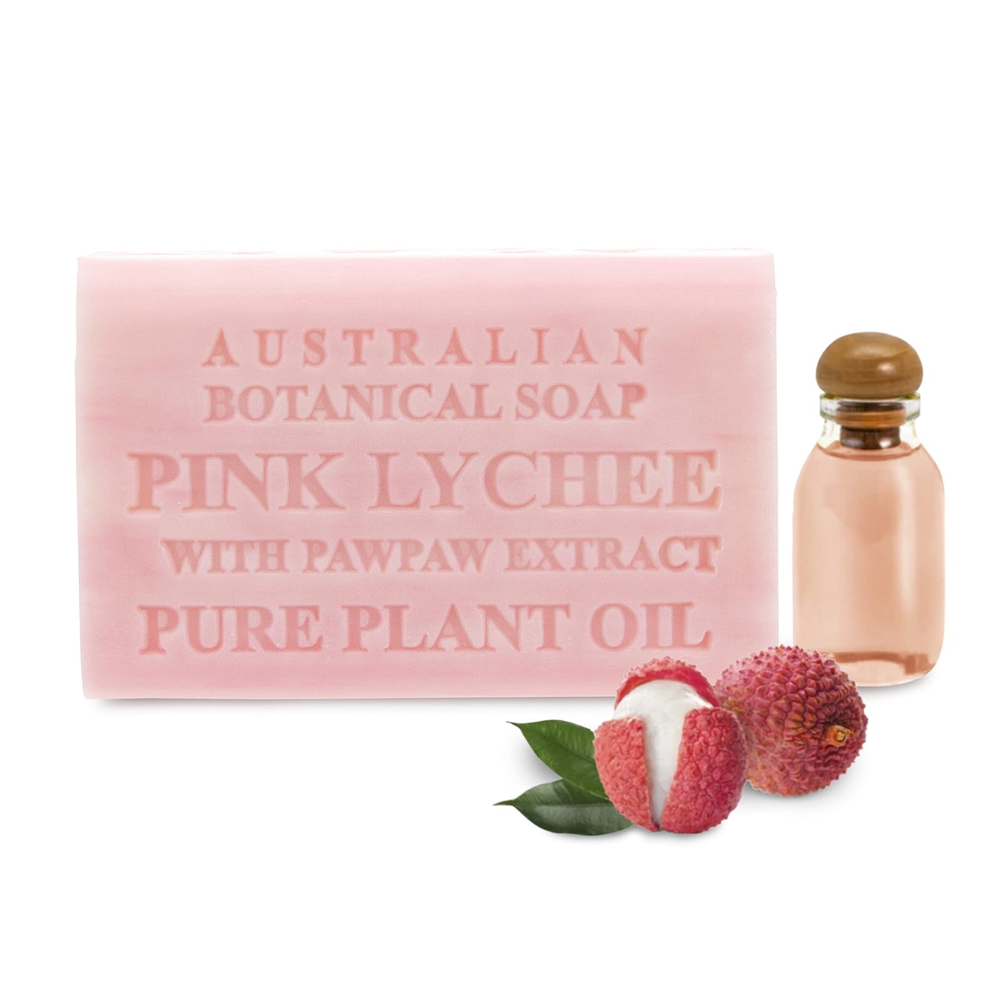 Australian Botanical Soap, Sea Salt, Lemongrass, Pink Lychee, Valencia Orange 6.6 OZ, Luxury Soap Bars Enriched with Shea Butter, Vegan Friendly Assorted Pack of 4