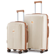 Joyway Luggage Sets 6 Piece PP Hardside Carry on Suitcase with Spinner Wheels and TSA Lock for Travel, Purple