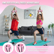 Wrist Ankle Weights Bangles 4lb/2lb for Women, Adjustable Silicone Pilates Weights Bracelet, Heavy Duty Fasteners Wearable Arm & Leg Weights for Yoga, Pilates, Barre, Walking and Gym (Set of 2)