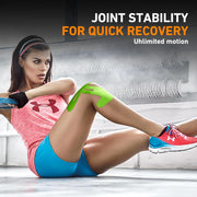 PreCut Kinesiology Tape for Knees, 12 PCS Waterproof KTQUICK Knee Tape for Knee Pain Relief Pre Cut, Original Cotton Athletic Knee Tape, Waterproof & Hypoallergenic Latex-Free for Sports (Black)