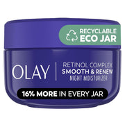 Olay Retinol Face Moisturizer, Smooth & Renew Cream for Women, Fragrance-Free - Anti-Aging, Anti-Wrinkle, Smooth Fine Lines, Tightening, Brightening - Recyclable Sustainable Eco Jar, Non-Greasy, 2 Oz