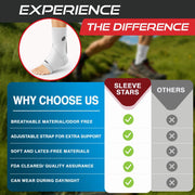 Sleeve Stars Ankle Brace for Women & Men, Ankle Wrap for Sprain, Compression Sleeve for Plantar Fasciitis Relief, Easy Customizable Support: w/ Removable Strap (Single/M:10"-12"/Black)