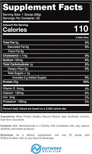 Outwork Nutrition Whey Isolate Protein Powder - Accelerates Muscle Building & Recovery - Low Lactose, Gluten-Free - Post Workout Supplement - Enhanced Protein Synthesis, Vanilla, 1.6lbs