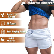 Sauna Sweat Suits Shirt for Men Sweat Suit Compression T-Shirt Workout Sports Shapewear Gym Exercise Jacket