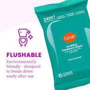 Lume Acidified Deodorant Wipes - 24 Hour Odor Control - Aluminum Free, Baking Soda Free, Skin Loving - 45 Count (Pack of 3) (Cool Cucumber)