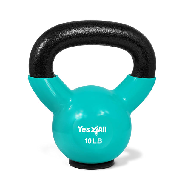 Yes4All Kettlebells Rubber Base, Kettlebell Set for Women, Strength Training Kettlebells Weights (10-65 lbs)