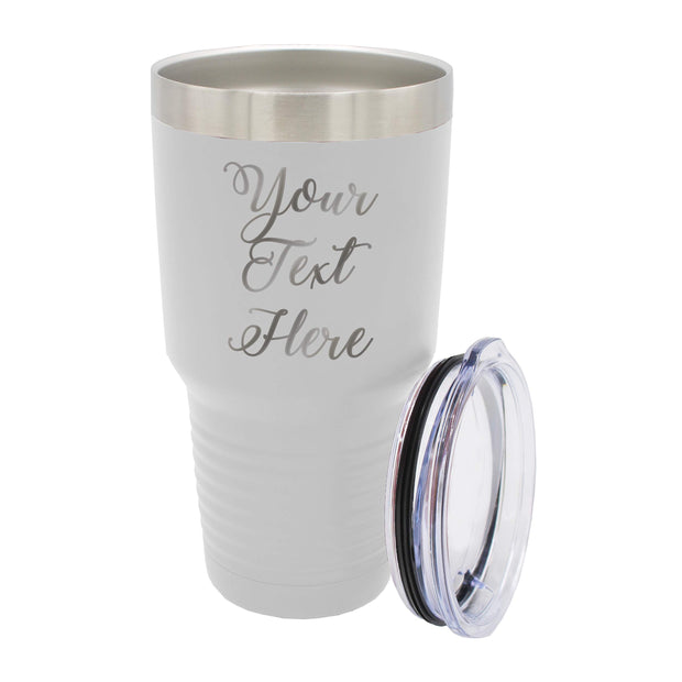 My Personal Memories Customized Personalized Stainless Steel Travel Tumbler with Lid - Engraved Double-Wall Vacuum Insulated for Him, Her Your Custom Text (20 oz, Black)