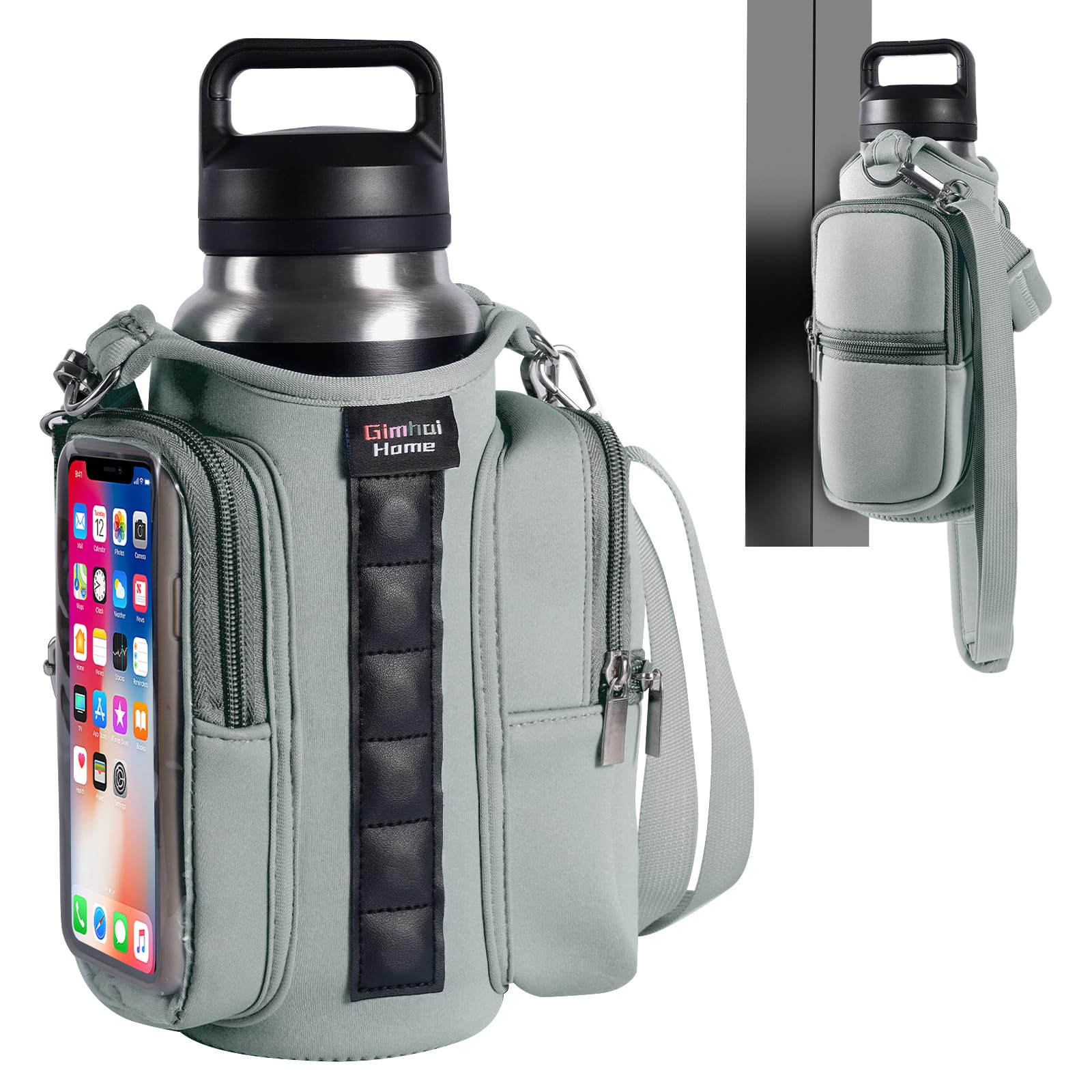 Magnetic Gym Bags for Men & Women with Adjustable Strap,Magnetic Bag Company Water Bottle Holder for Travel, Work,Sports,Water Bottle Sling Bag with Pocket