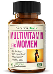 Multivitamin for Women – Essential Womens Multivitamins & Multiminerals 60 Capsules with Vitamin B12, A, D, C, Zinc, Magnesium & More for Total Body Wellness – 20+ Key Nutrients & Vitamins for Women