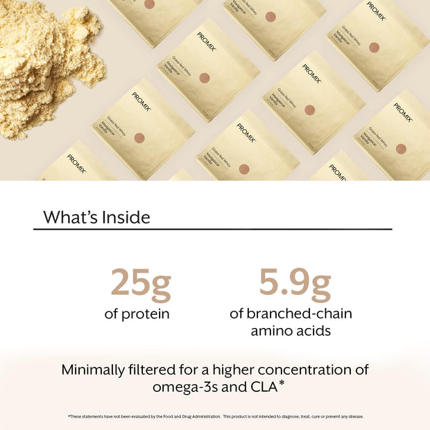 ProMix Nutrition Whey Protein Powder, Vanilla - Grass-Fed - ­Post Workout Fitness & Nutrition Shakes, Smoothies, Baking & Cooking Recipes - Gluten-Free & Keto-Friendly - 2.5 Pound (Pack of 1)