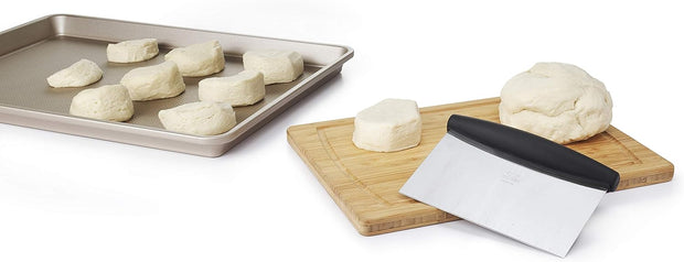 OXO Good Grips Stainless Steel Bench Scraper & Chopper, Dough Cutter for Baking