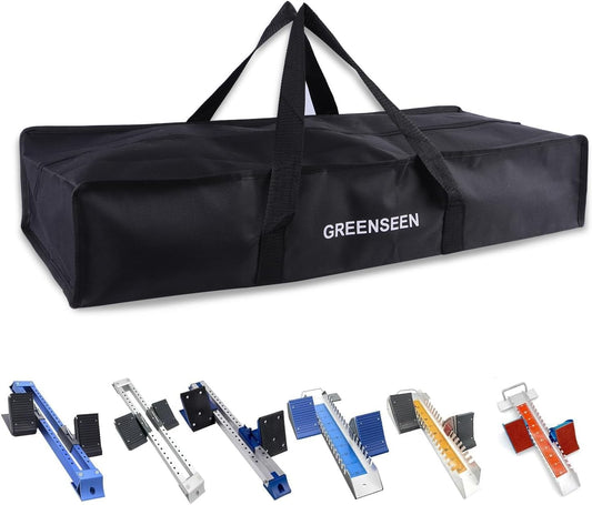31.5" Foldable Extra Large Sports Duffel Bag For Track Starting Blocks - Waterproof Oxford, Black - with Zippers & Handles - Portable Track Bag, Foldable Gym Bags, Carry Bag for track and field