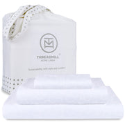 Threadmill 5-Star Hotel 500 Thread Count Best Bed Sheets, 100% Cotton Sheets Set for Queen Bed, Smoother Than Egyptian Cotton Claims, 4 Pc Set with Deep Pockets (Dark Grey)