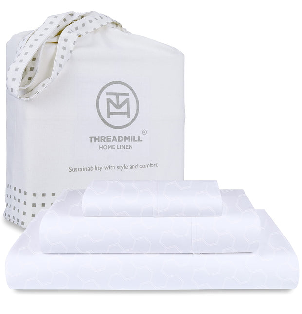 Threadmill 5-Star Hotel 500 Thread Count Best Bed Sheets, 100% Cotton Sheets Set for Queen Bed, Smoother Than Egyptian Cotton Claims, 4 Pc Set with Deep Pockets (Dark Grey)