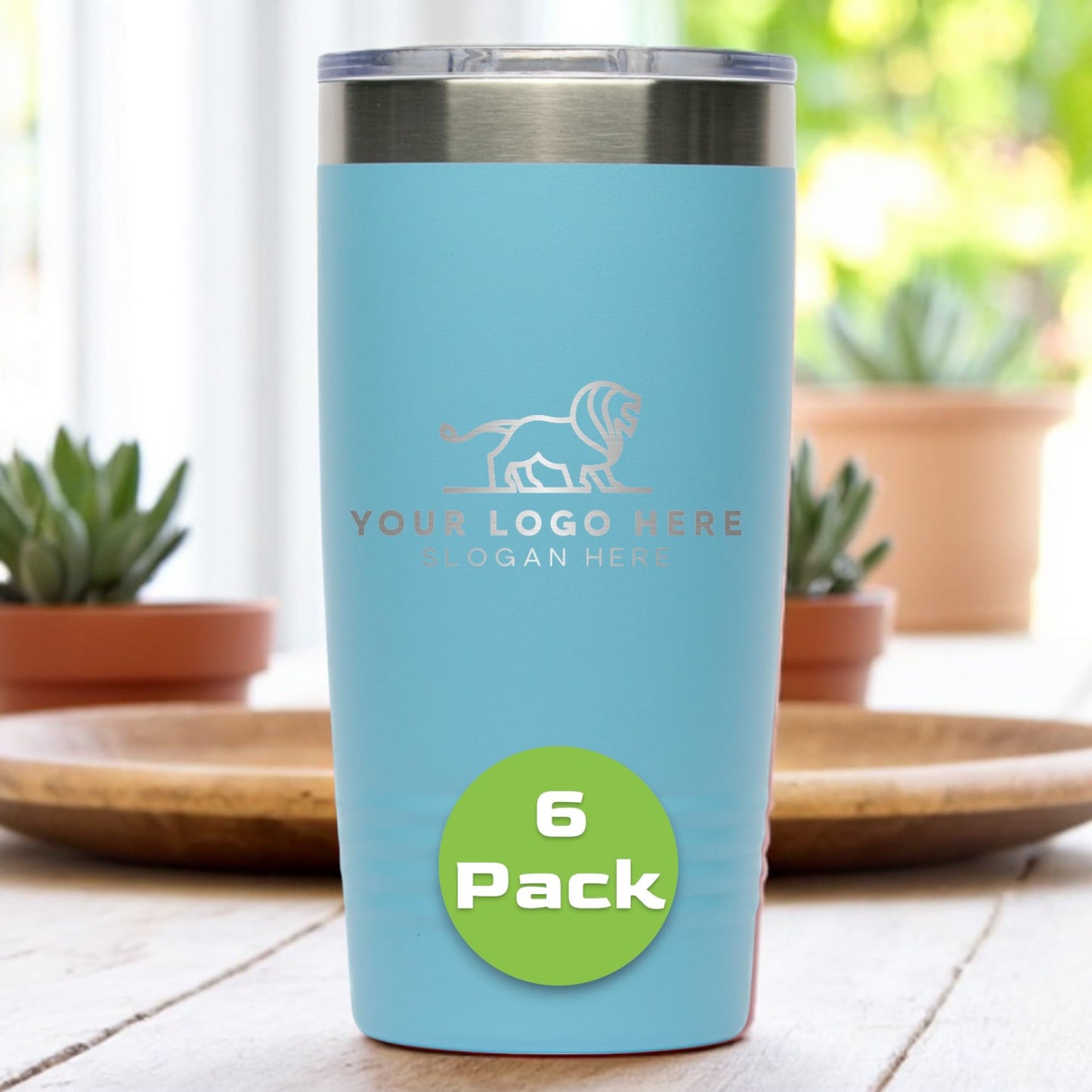 20oz Stainless Steel Tumbler - Upload Your Logo, Custom Engraved, Double Wall Vacuum Insulated Travel Mug, Ideal for Corporate Gifts, Events, and Sports Teams